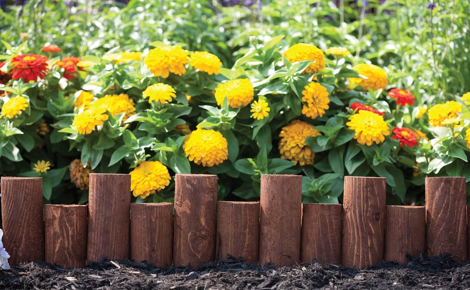 Greenes 3-ft Brown Wood Landscape Edging Section 2 Greenes 3-ft Brown Wood Landscape Edging Section - Image 2