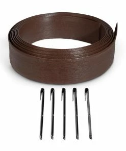 Suncast No-Dig 20 ft. Resin Edging 20-ft Brown Plastic Landscape Edging Roll