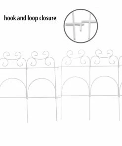 Garden Accents Edging 14-in H x 8-t L White Scroll Folding Fence -Garden Care Life Shop 09947451