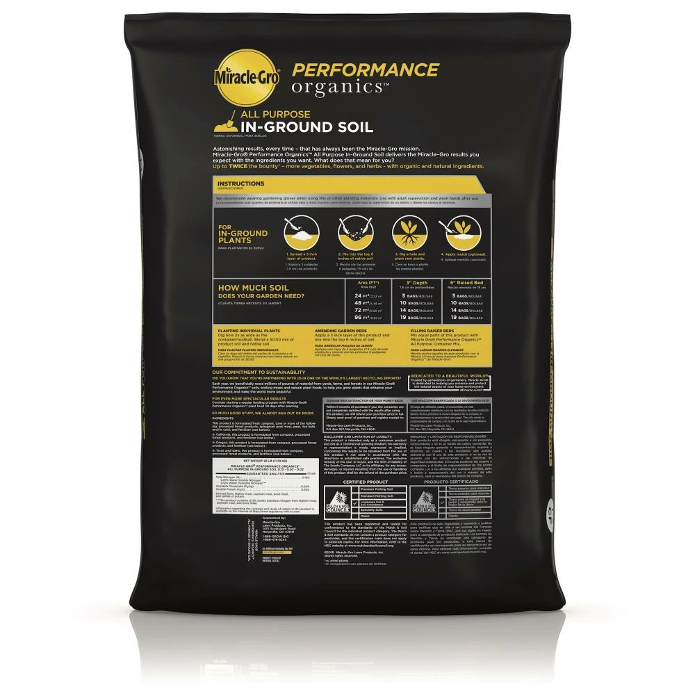 Miracle-Gro Soil & Soil Amendments 1.3-cu ft Organic Garden Soil 2 Miracle-Gro Soil & Soil Amendments 1.3-cu ft Organic Garden Soil - Image 2