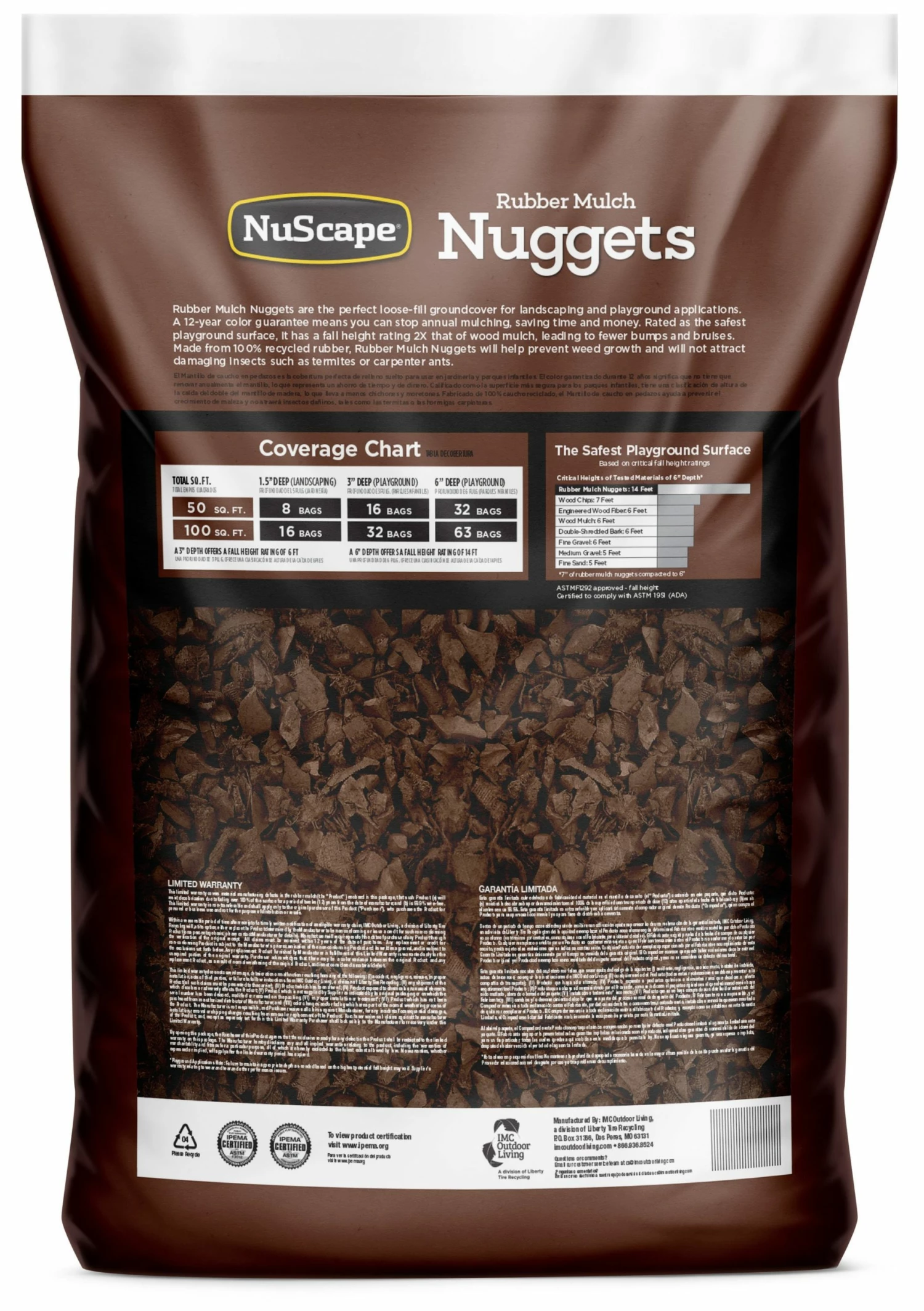 NuScape 0.8-cu ft Brown Rubber Mulch 2 NuScape 0.8-cu ft Brown Rubber Mulch - Image 2