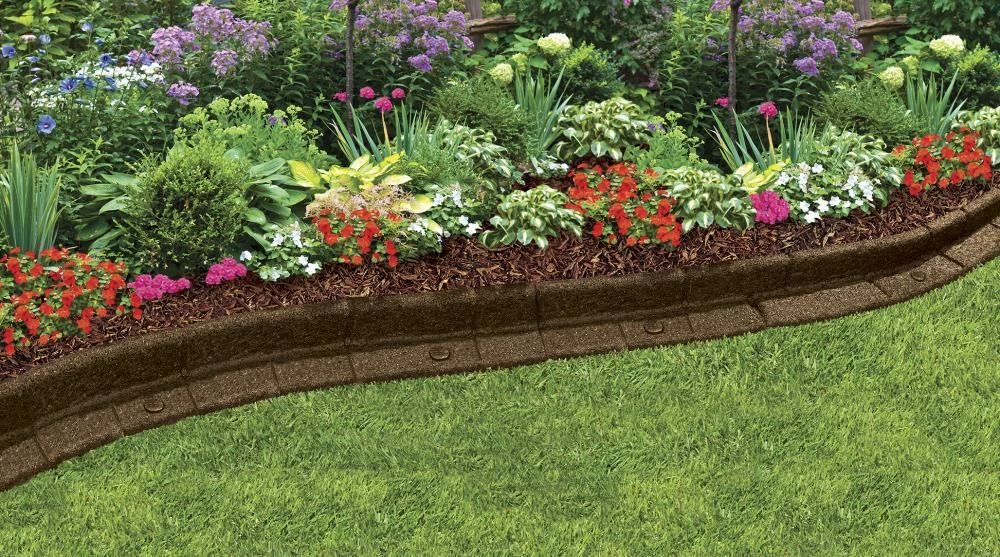 Rubberific 4-ft Brown Rubber Landscape Edging Section 3 Rubberific 4-ft Brown Rubber Landscape Edging Section - Image 3