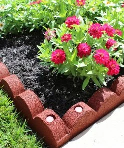 Rubberific 4-ft Red Rubber Landscape Edging Section -Garden Care Life Shop 11900651 scaled
