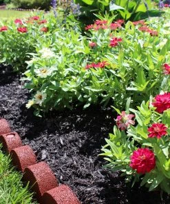 Rubberific 4-ft Red Rubber Landscape Edging Section -Garden Care Life Shop 11900652 scaled