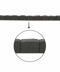 Multy Home Castle Stone Garden Border 4-ft Grey Rubber Landscape Edging Section -Garden Care Life Shop 14553341