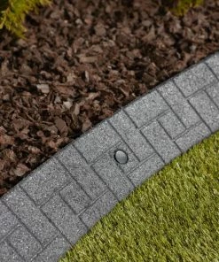 Rubberific 4-ft Gray Rubber Landscape Edging Section -Garden Care Life Shop 15926705