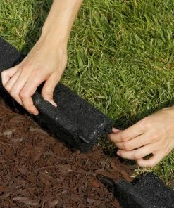 Rubberific 4-ft Black Rubber Landscape Edging Section 18 Rubberific 4-ft Black Rubber Landscape Edging Section -Garden Care Life Shop 15926964