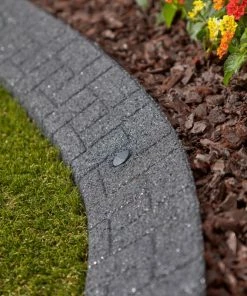 Rubberific 4-ft Gray Rubber Landscape Edging Section -Garden Care Life Shop 16707657