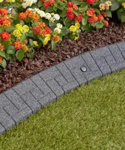 Rubberific 4-ft Gray Rubber Landscape Edging Section -Garden Care Life Shop 16707660