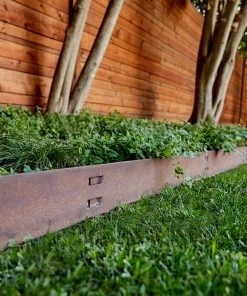 COL-MET 4-ft Brown Powder Coat Steel Landscape Edging Section -Garden Care Life Shop 17762762