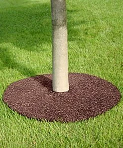 Rubberific Mulch Red Recycled Rubber Rubber 24-in Tree Ring -Garden Care Life Shop 42542538