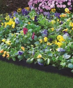 EasyFlex 2.5 in. x 20 ft. Scallop Black Woodgrain No-Dig Edging Kit -Garden Care Life Shop 43438443