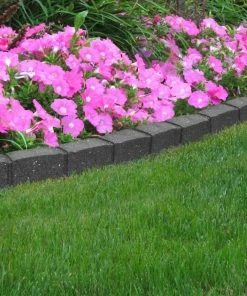 Multy Home Castle Stone Garden Border 4-ft Grey Rubber Landscape Edging Section -Garden Care Life Shop 44079711